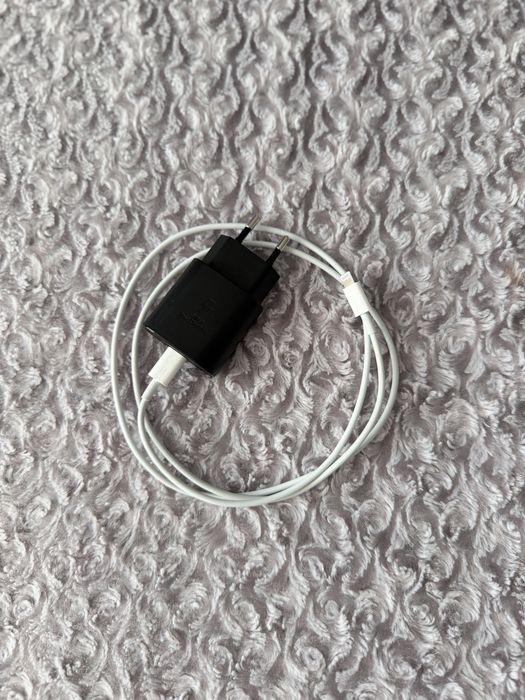 Ładowarka kabel Apple Lightning + ładowarka  Samsung 25W USB-C EP-TA800 Fast Charging przewód kabel zasilacz ładowarka iPhone iPad MacBook Neo Air Pro