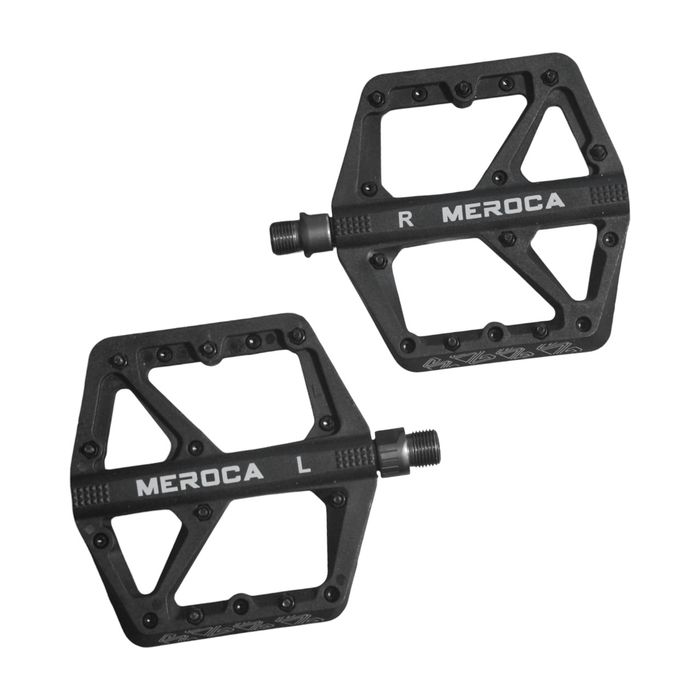 MEROCA pedały czarne platformy platformowe nylon nylonowe