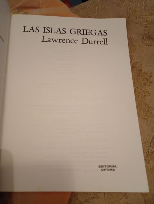 Las islas gregas - Lawrence Durrell - 1 edição - Editorial Óptima -15E- Sapato Aldo-5E Desde 5E