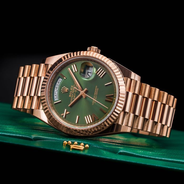Rolex Day Date 40 Everose olive dial