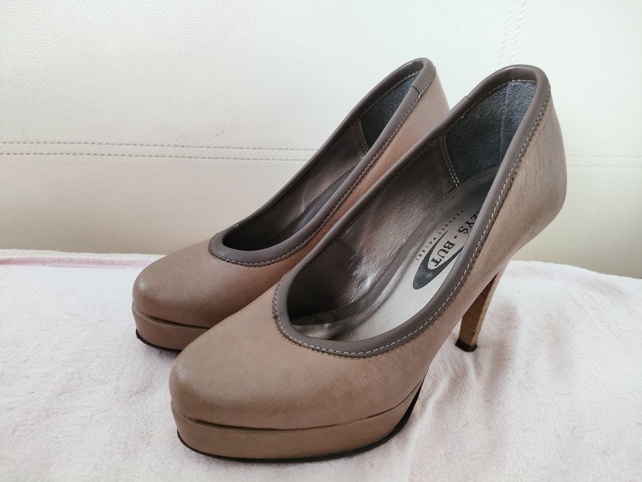 Szpilki brązowe skórzane 36 Krzyś But