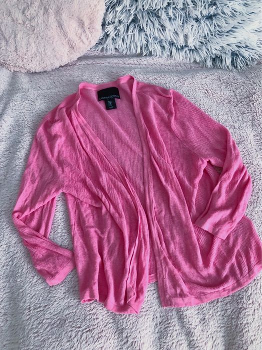 Cynthia Rowley len i wiskoza lien vicose pink neon cardigan premium