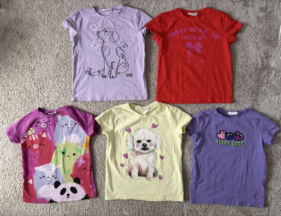 Koszulki dziewczęce t-shirty 5 szt. Coccodrillo 116