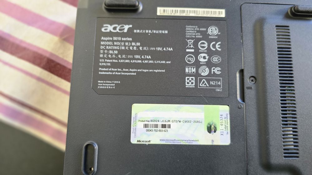 Acer Aspire 5612WLM — Para Peças