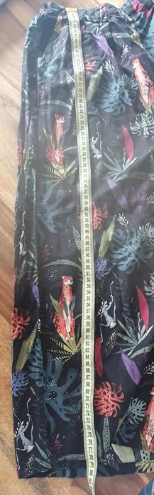 Damskie 7/8 spodnie medicine 34/36 czarno kolorowe