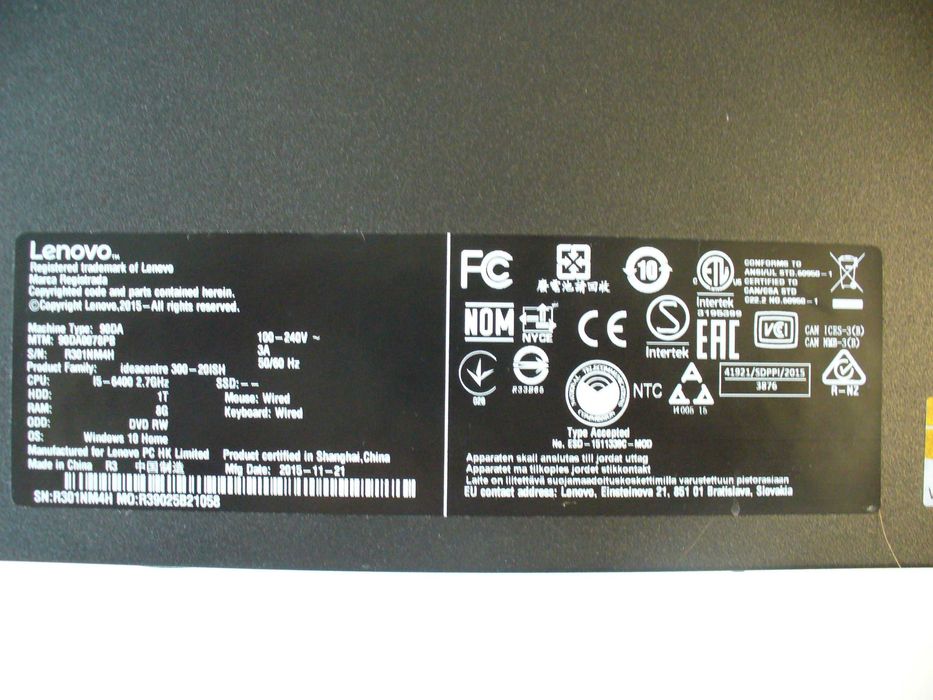 Komputer stacjonarny Lenovo  Ideacentre 300