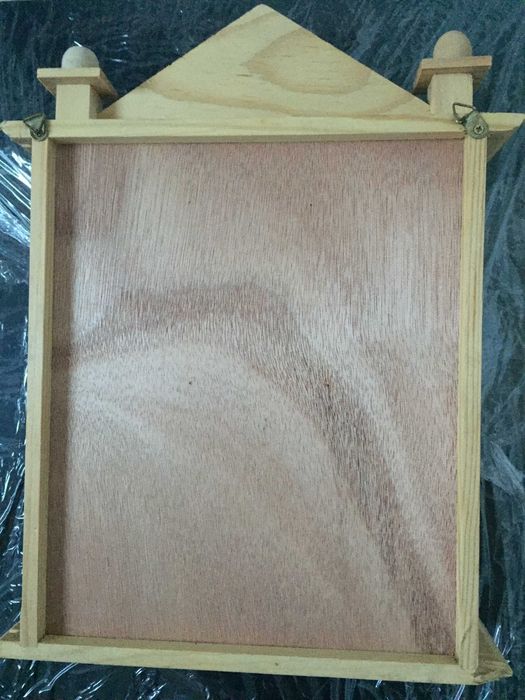 Chaveiro em madeira estilo rústico que dá para pintar -Novo