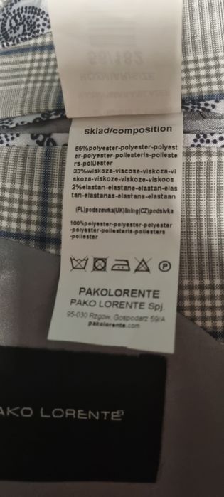 Garnitur męski Pako Lorente