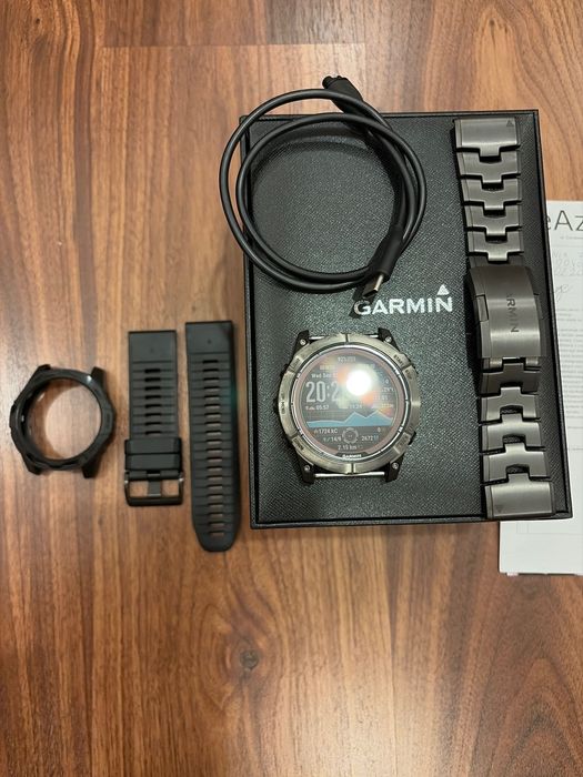 Garmin Fenix 7x pro solar z bransoletą i gumowym paskiem