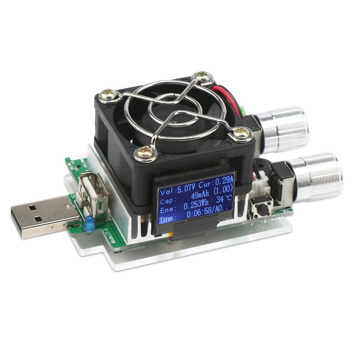 USB тестер - нагрузка 35 Вт JUWEI J7-f (tester, навантаження).