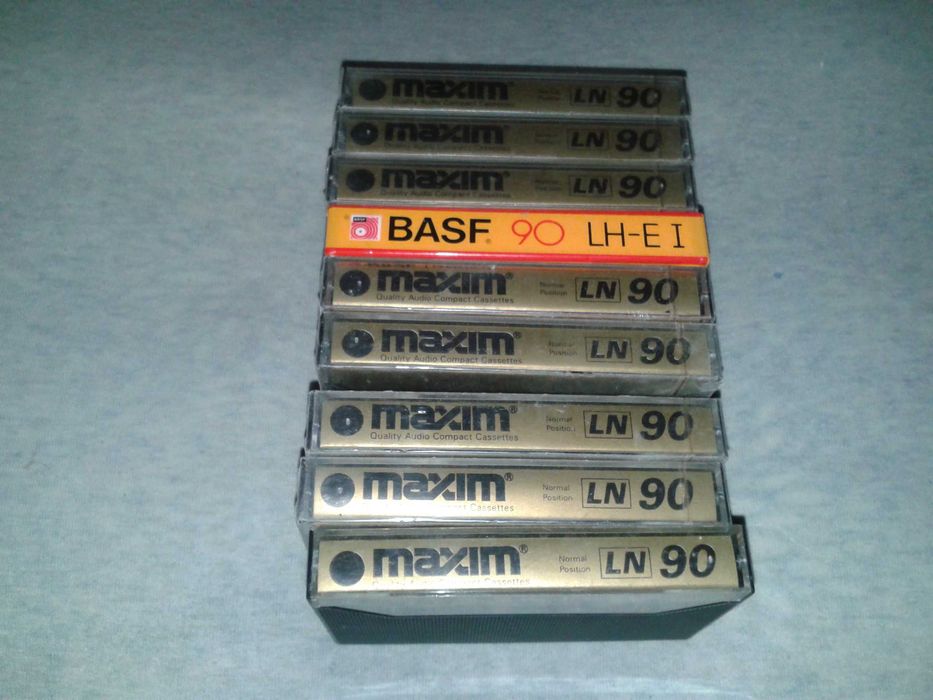 Кассеты новые Maxim LN C90, BASF LH 90. 9штук