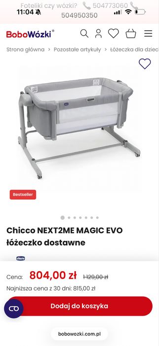Chicco NEXT2ME MAGIC EVO łóżeczko dostawne