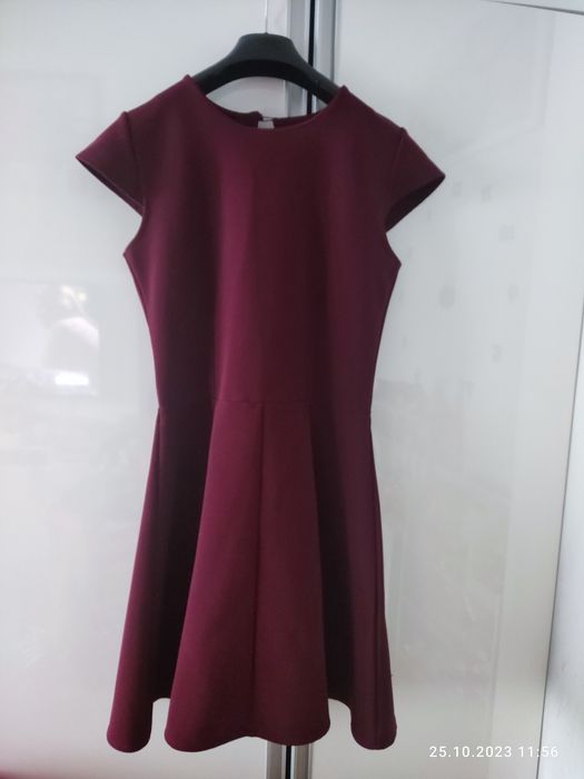 Bordowa sukienka L