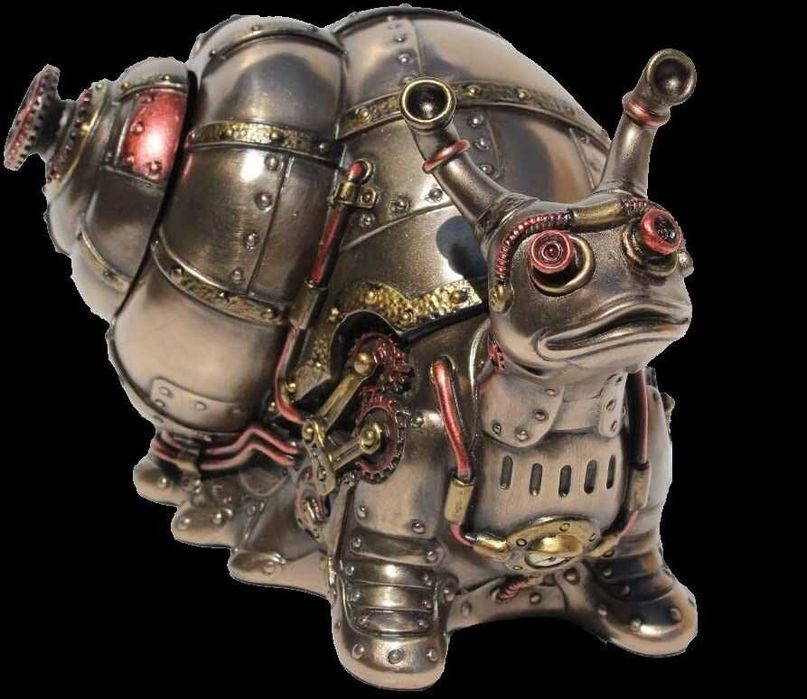 Duża SZKATUŁKA pojemnik na biżuterię ŚLIMAK STEAMPUNK VERONESE WU77388A4