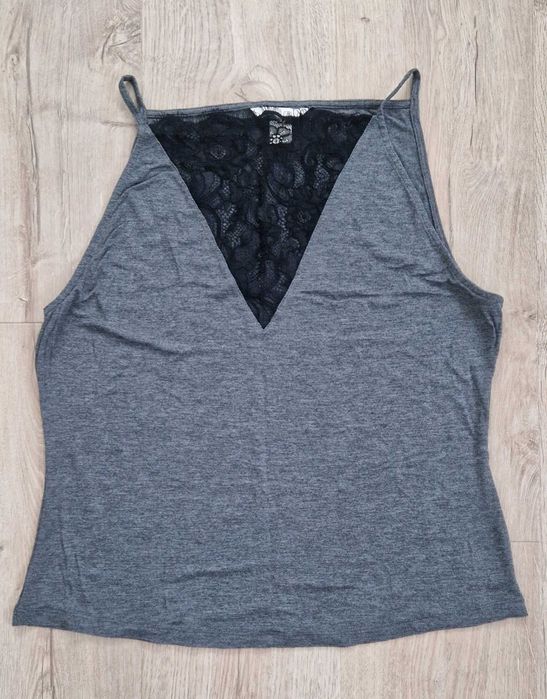 H&M szary top, rozm M/L