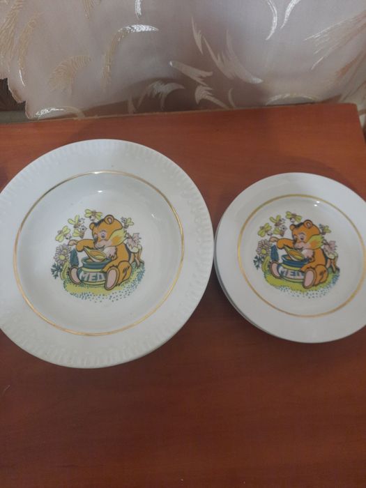 Миска    тарелка  с медведем