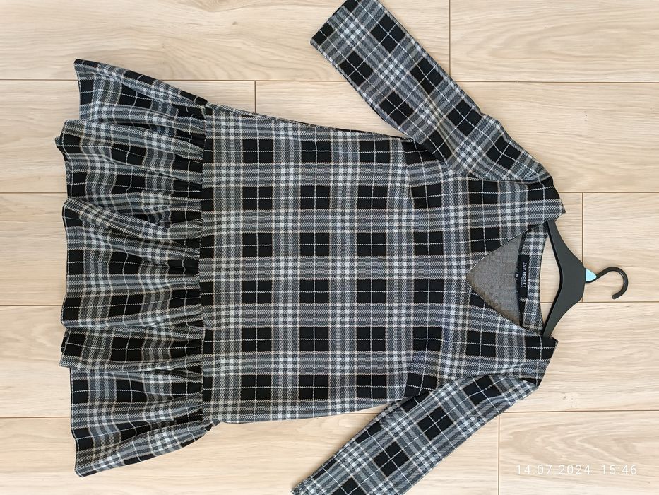 Sukienka Top Secret 36 trapezowa w kratkę