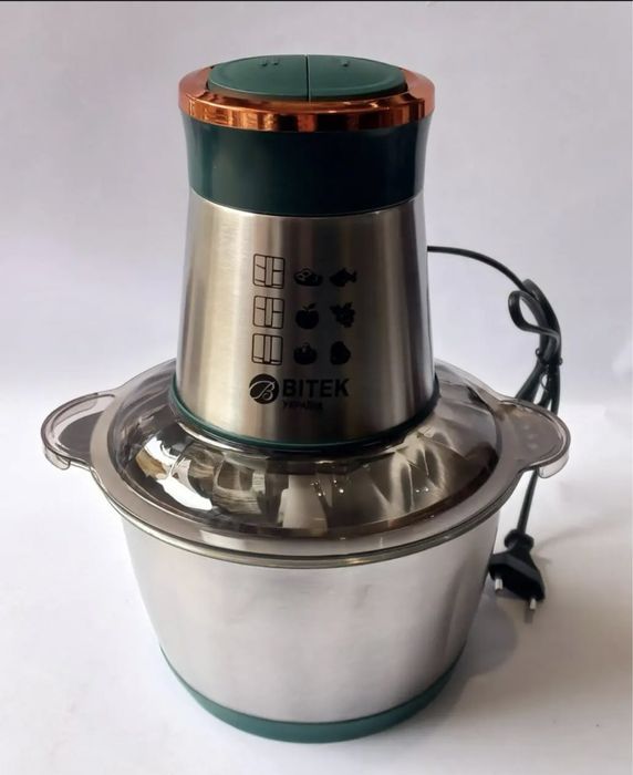 Кухонний комбайн подрібнювач BITEK BT-7019 блендер измельчитель 1000Вт