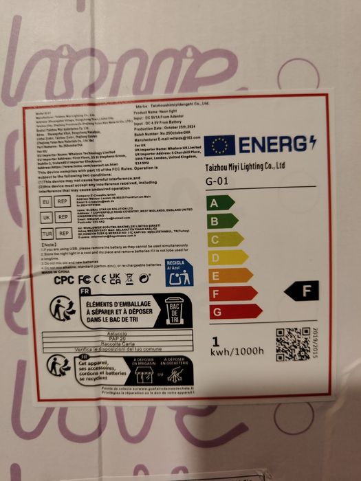 Neon led  błyskawica