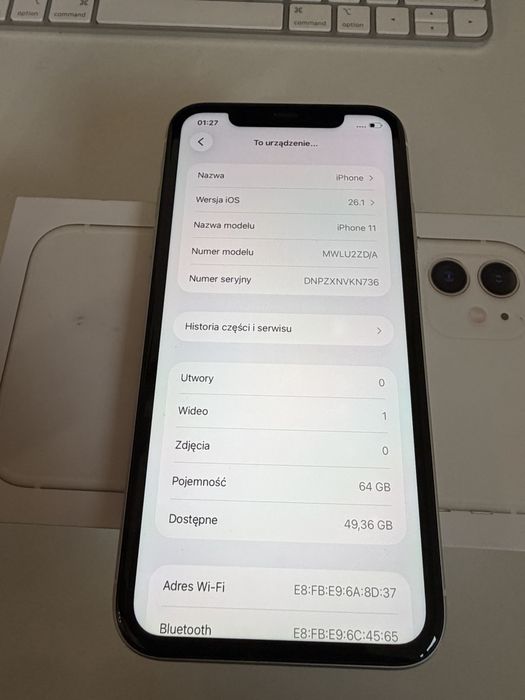 iPhone 11 64gb White Nowa Bateria