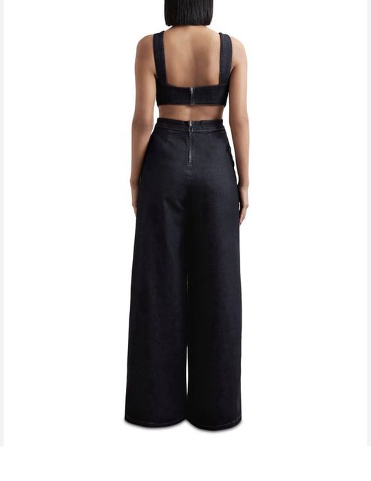 Жіночий джинсовий комбінезон Reiss Dionna Wide-Leg Cut-Out