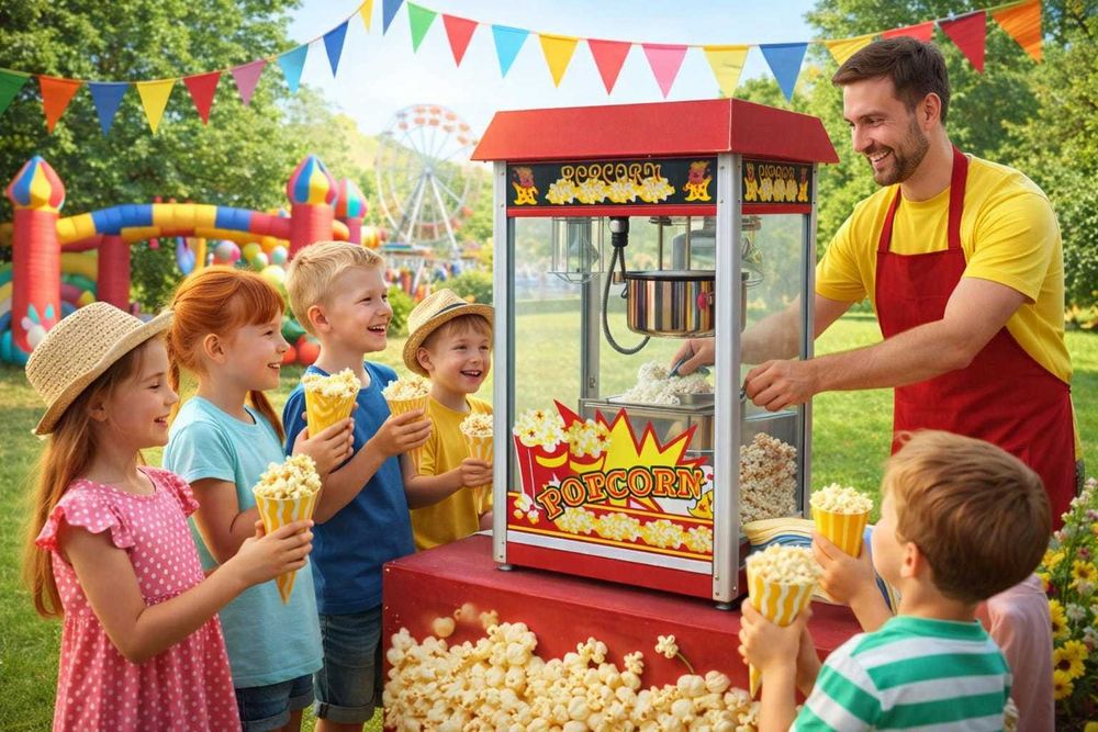 Wynajem Profesjonalnej Maszyny do Popcornu HENDI – Hit Twojej Imprezy!