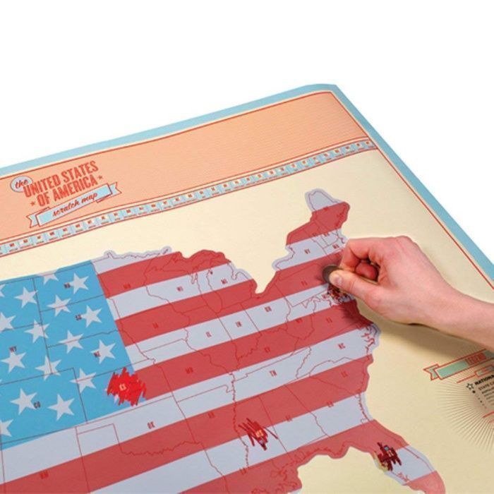 Скретч карта США Scratch Map USA Edition Fun Trip