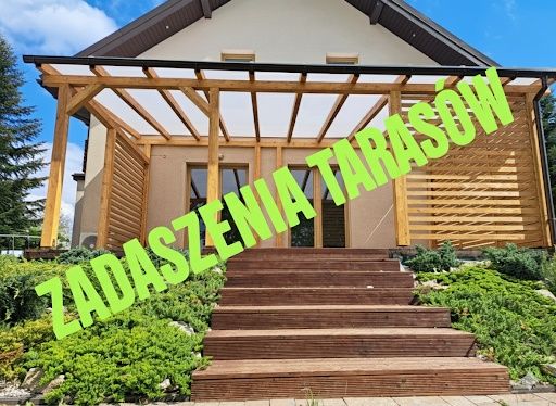 Zadaszenia tarasów wiaty pergole zabudowa tarasu pergola