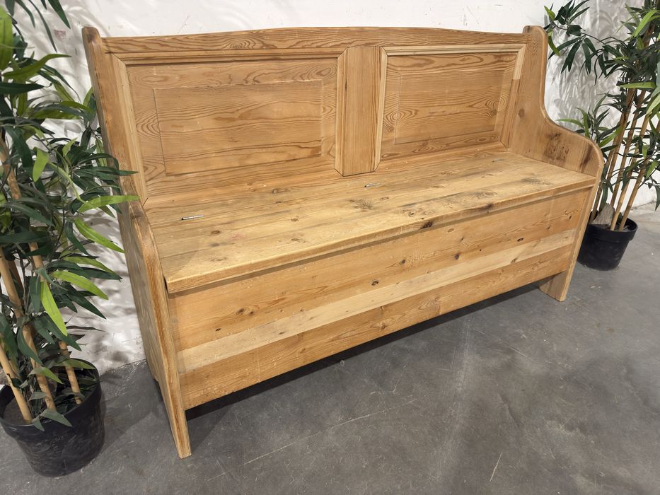 Ładna sosnowa ławka schowek lite drewno dowóz wysyłka