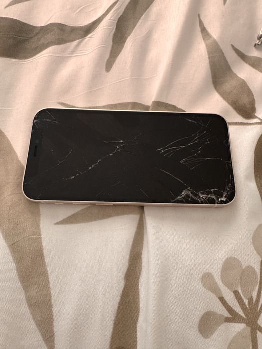 iPhone 12 Mini Avariado + Cabo Lightning (Para Peças/Reparação)