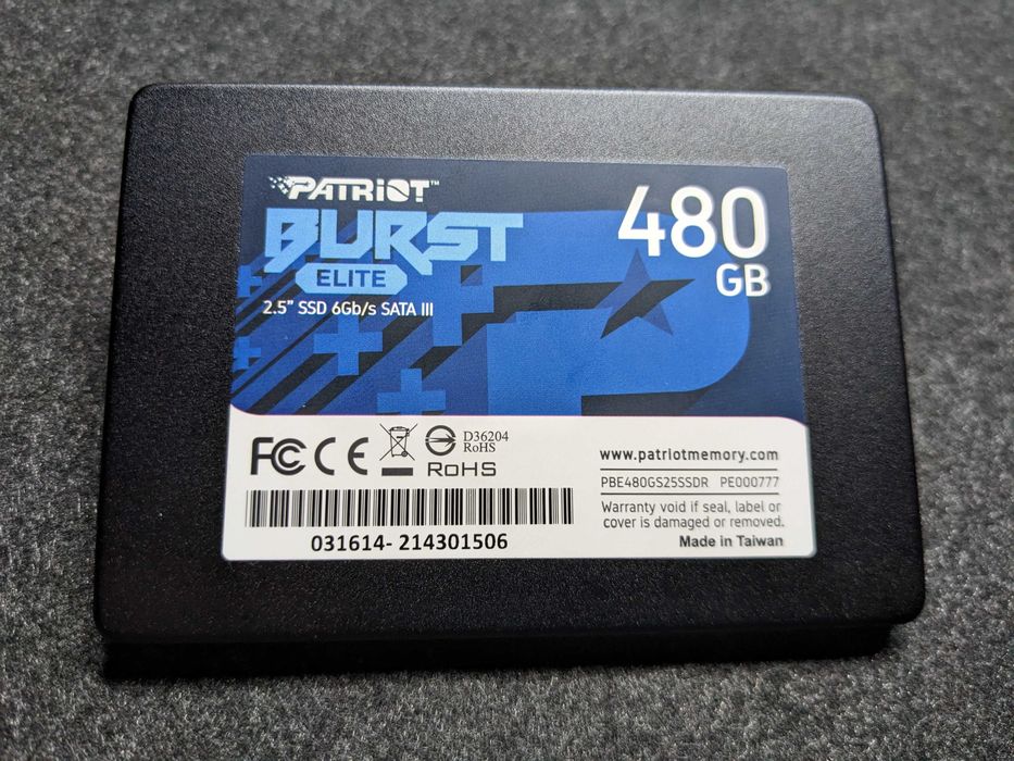 SSD диск Patriot Burst Elite 480GB 2.5" SATAIII TLC, Накопичувач, ССД