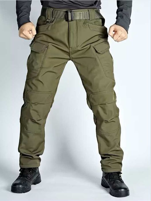 Костюм Softshell флісовий Зимовий чоловічий Осінній ЧОРНИЙ ОЛИВКОВИЙ