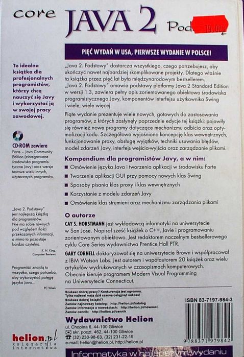 CORE JAVA 2 Podstawy + CD - Cay S. Horstmann, Gary Cornell