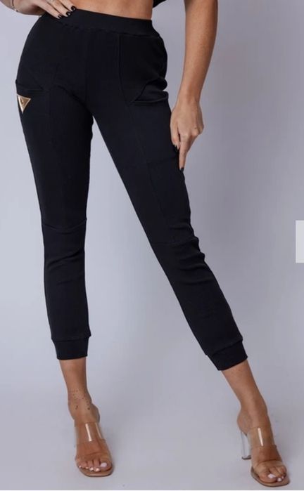 La mu Elegancki czarny komplet dres s m l