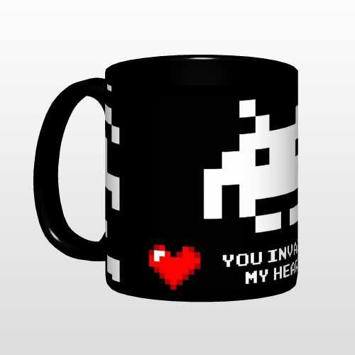 Kubek Gracza Gaming Invaders Atari Pixel 8bit Retro Walentynki