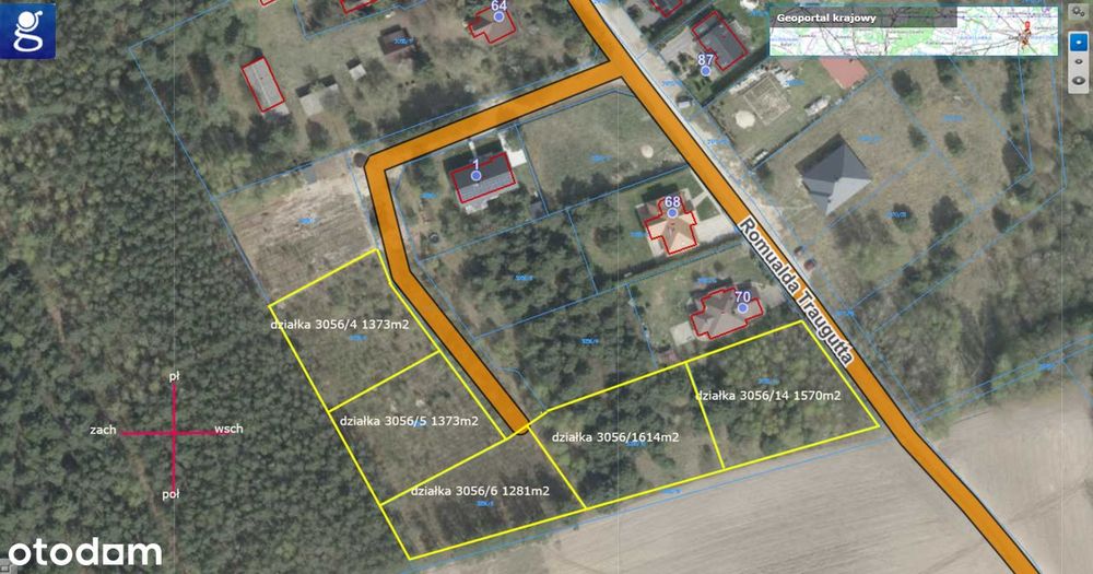 Działki budowlane przy lesie – ul. Traugutta, Ostrów Mazowiecka