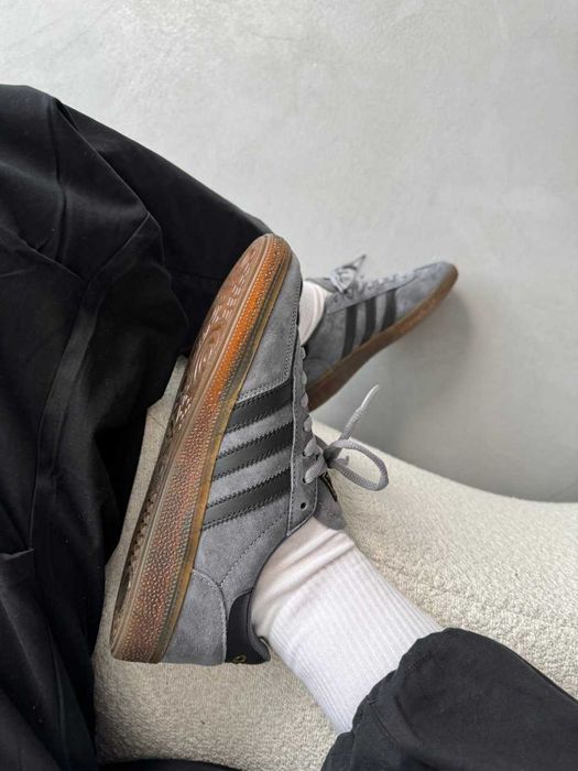 (БЕЗ ПЕРЕДОПЛАТИ)Adidas Handball Spezial Grey Black адідас спешл чорні