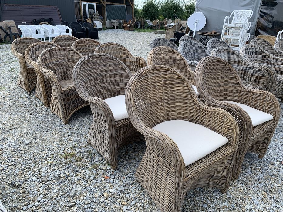 Fotele ratanowe stylowe promocja