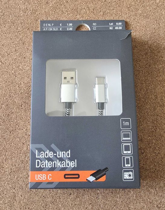 Kabel Usb A - Usb C 1m Nowy