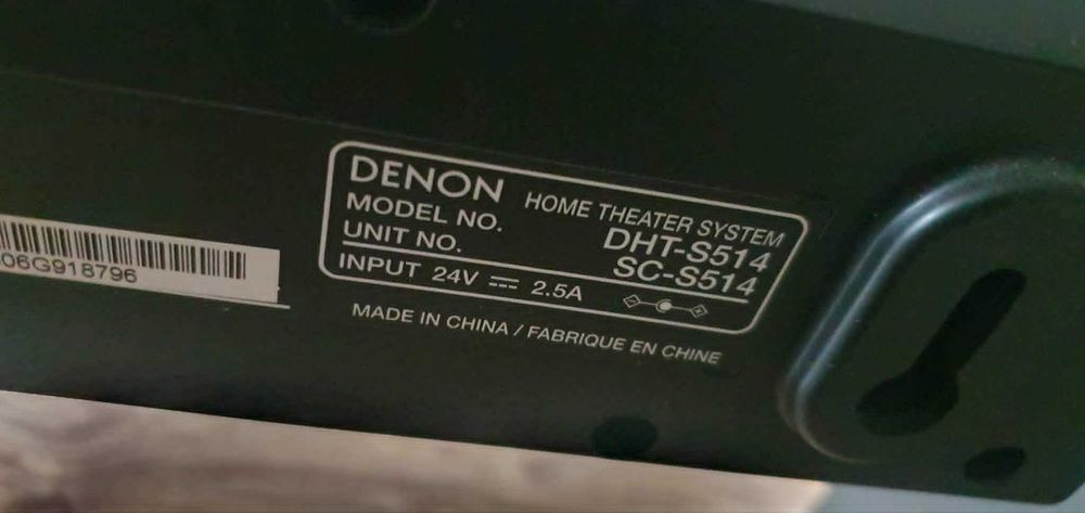 Soundbar Denon DHT S514 Zestaw zasilacz listwa subwoofer pilot