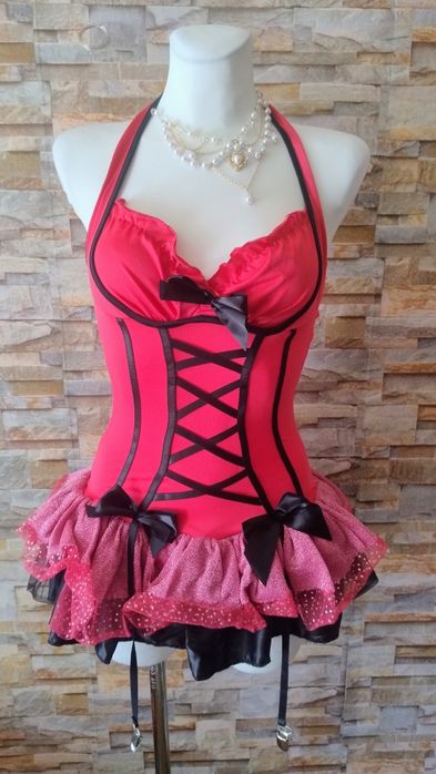 Krótka sukienka cosplay anime tiul kokardki rozmiar S