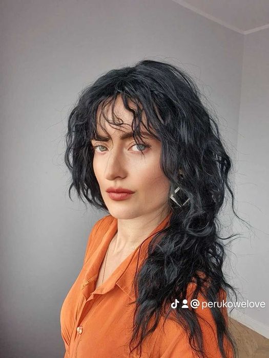 Peruka czarna kręcone włosy afro włosy jak naturalne peruki damskie