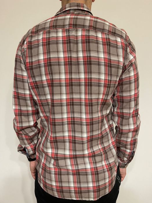 Camisa castanha Guess homem