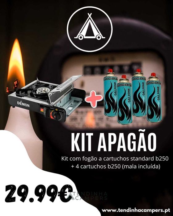KIT APAGÃO (FOGÃO + 4 CARTUCHOS)
