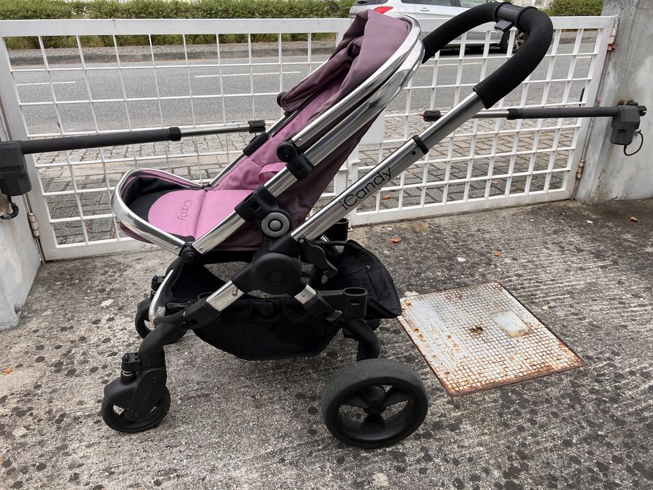 iCandy Rosa Carrinho de Bebé com todos os acessórios