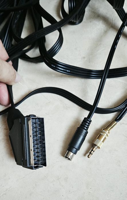Kabel euro scart-s video+jack3.5 mm -  dł. 9m