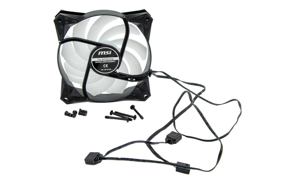 Zestaw 14 wentylatorów MSI 120 x 120 mm APA1225M12 aRGB + złączki