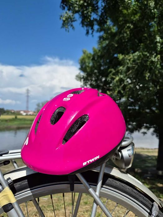 Capacete criança cor de rosa, 52-56 cm