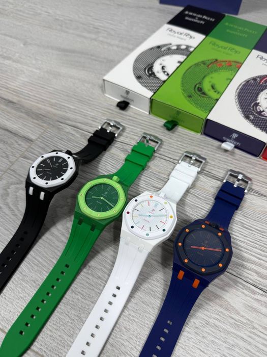Годинник Royal Pop AP x Swatch | Стильний кварцовий годинник | Повний комплект | Новий | Годинник Рояль Поп