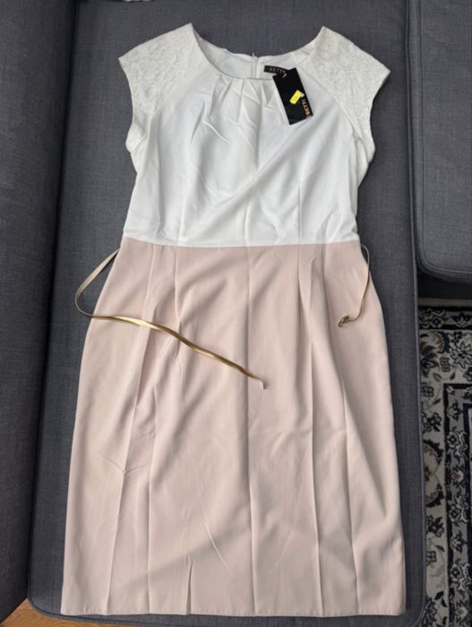 Sukienka koktajlowa na wesele komunię elegancka 46 Betti